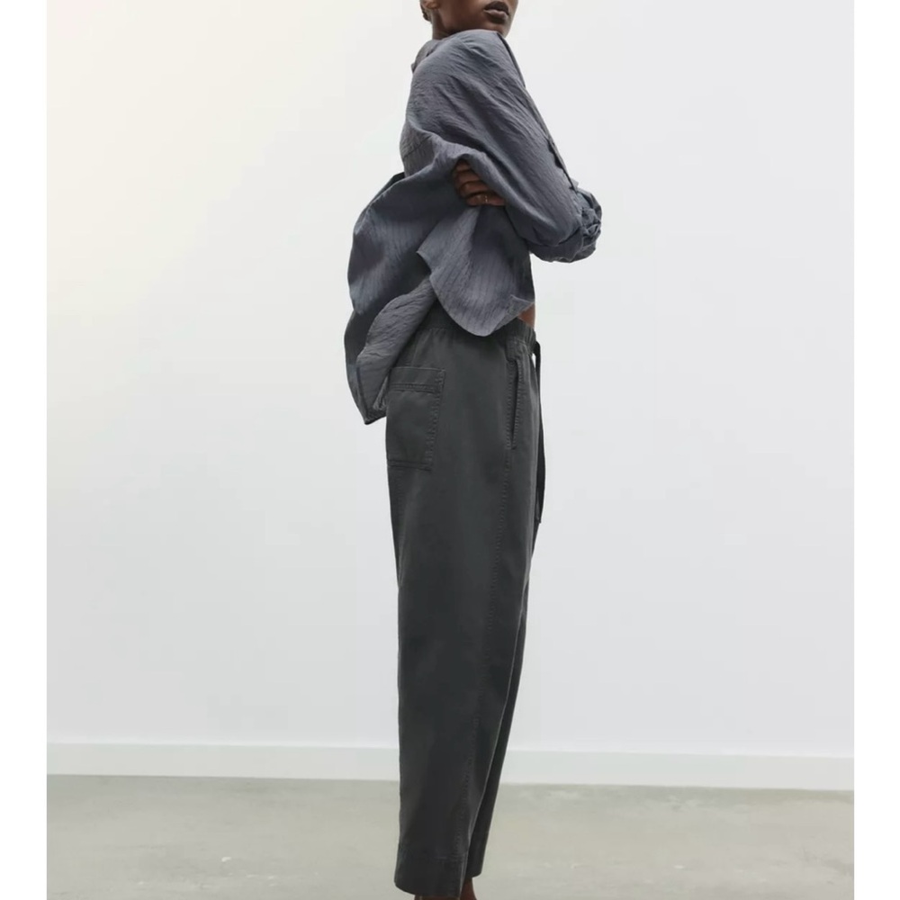 Zara Gray Chinos Tailored High-Waisted pants. Used - Picture 4 of 12